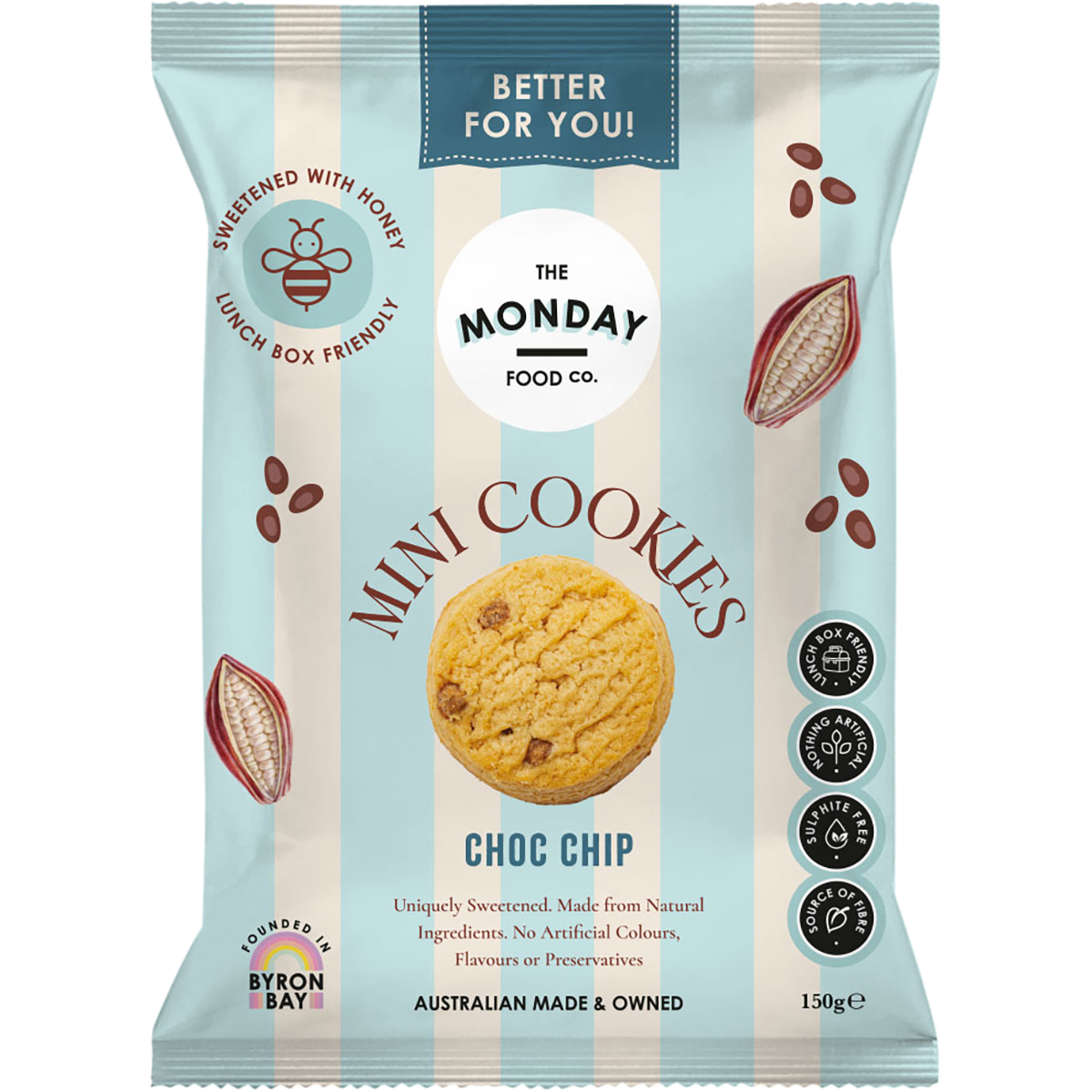 The Monday Food Co. Mini Cookies Choc Chip 6x150g