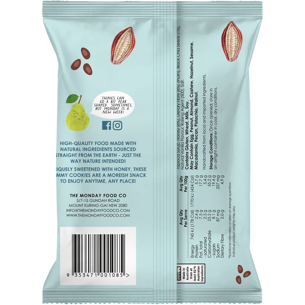 The Monday Food Co. Mini Cookies Choc Chip 6x150g
