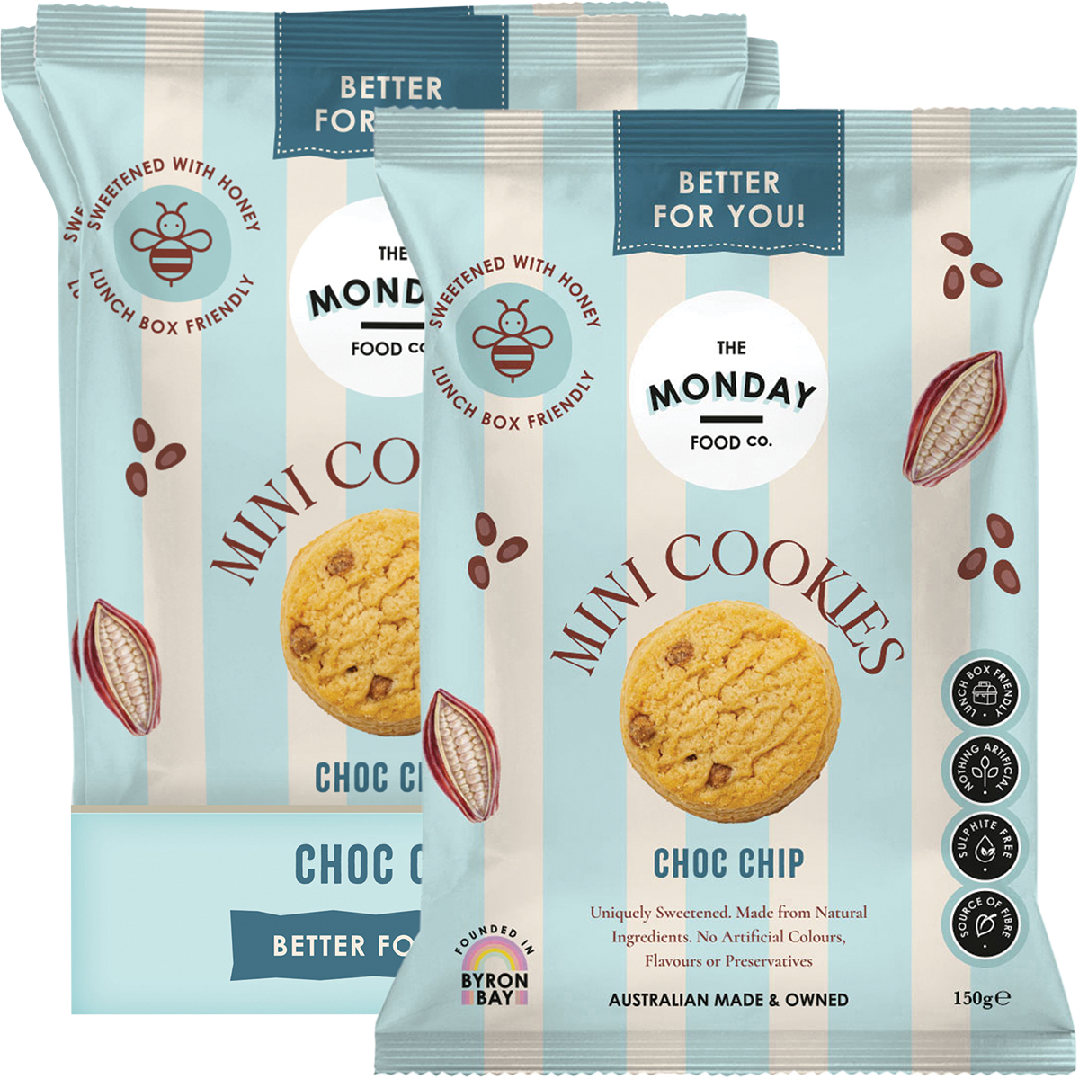 The Monday Food Co. Mini Cookies Choc Chip 6x150g