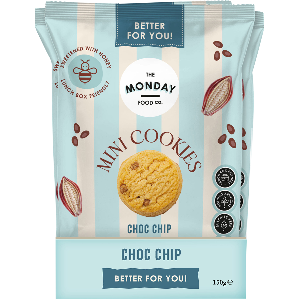 The Monday Food Co. Mini Cookies Choc Chip 6x150g