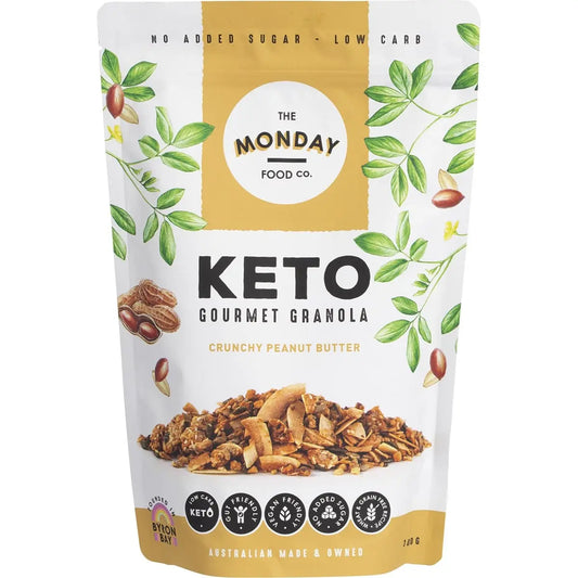 THE MONDAY FOOD CO Keto Gourmet Granola Crunchy Peanut Butter 300g THE MONDAY FOOD CO