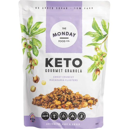 The Monday Food Co Keto Gourmet Granola Sweet Crunchy Macadamia Clusters 800g THE MONDAY FOOD CO