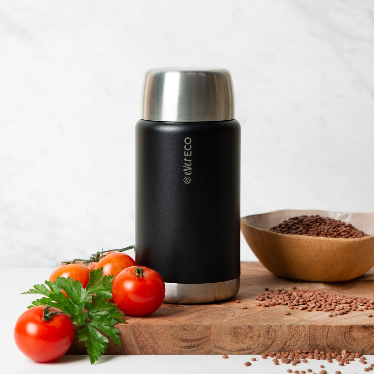 EVER ECO Insulated Stainless Steel Food Jar Onyx 800ml - Cutprice Online