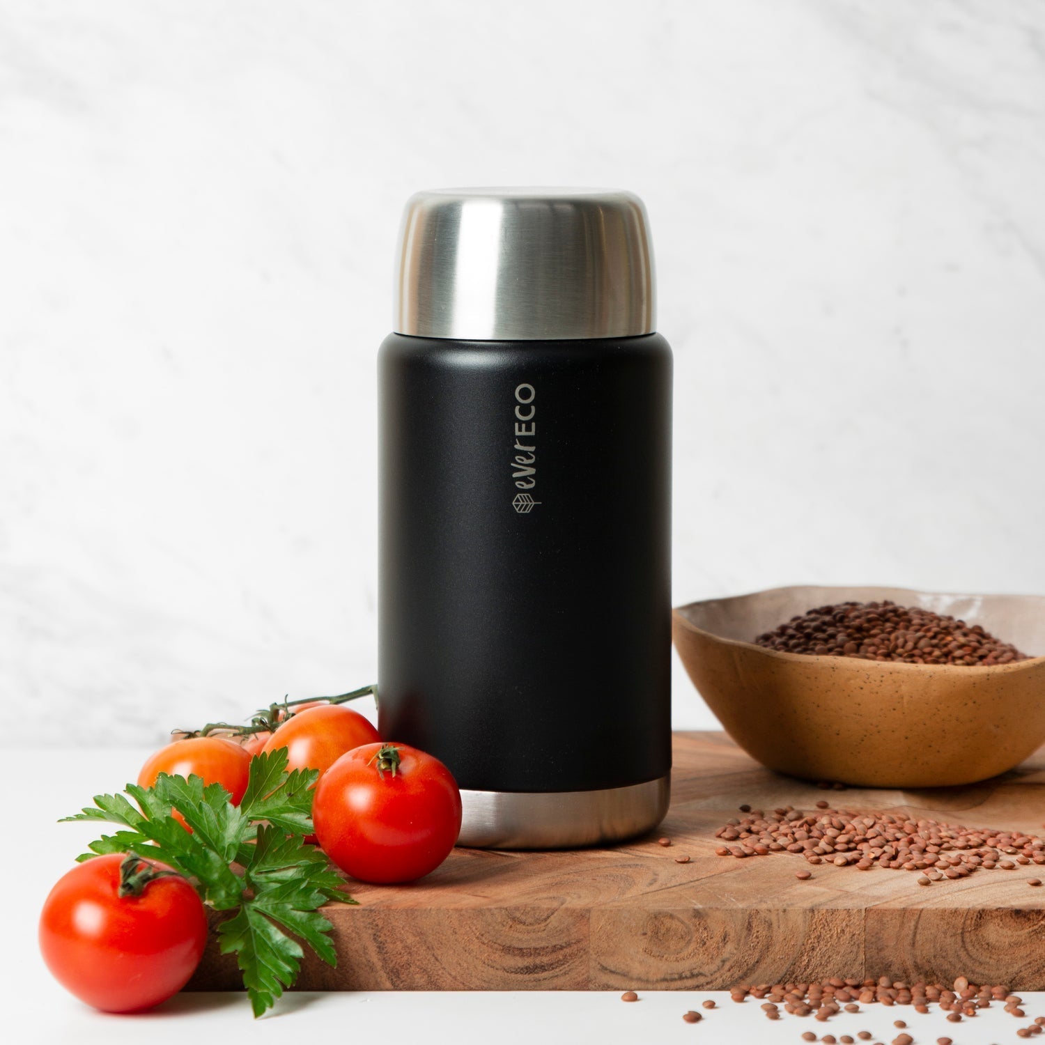 EVER ECO Insulated Stainless Steel Food Jar Onyx 800ml - Cutprice Online