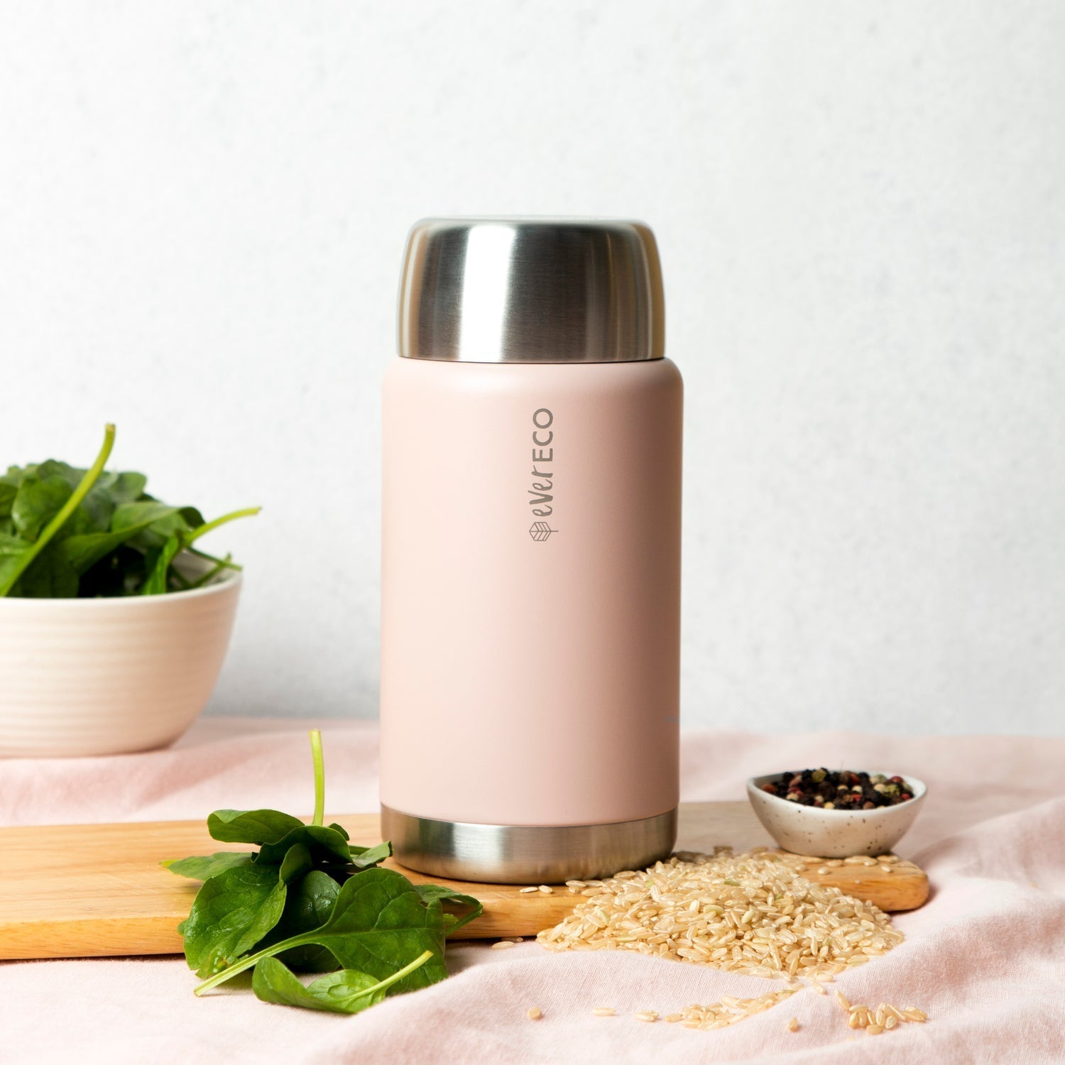 EVER ECO Insulated Stainless Steel Food Jar Rose 800ml - Cutprice Online