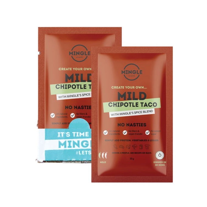 Mingle Natural Seasoning Blend Smokey Taco Mild Chipotle 12x30g MINGLE