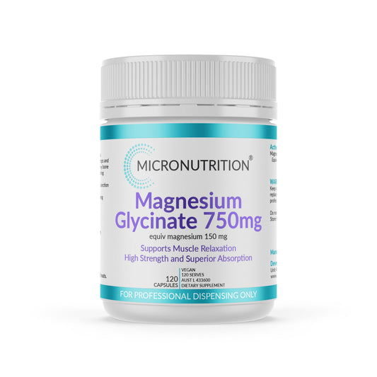 Micronutrition Magnesium Glycinate 750mg 120c - Cutprice Online