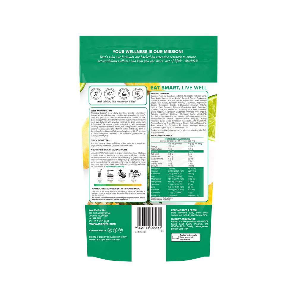 Morlife Alkalising Greens Pine Splice 200g