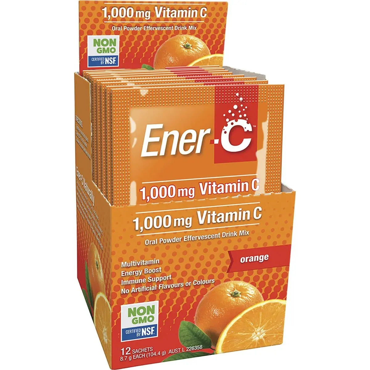MARTIN & PLEASANCE Ener-C 1000mg Vitamin C Drink Mix Orange Sachets 12 MARTIN & PLEASANCE