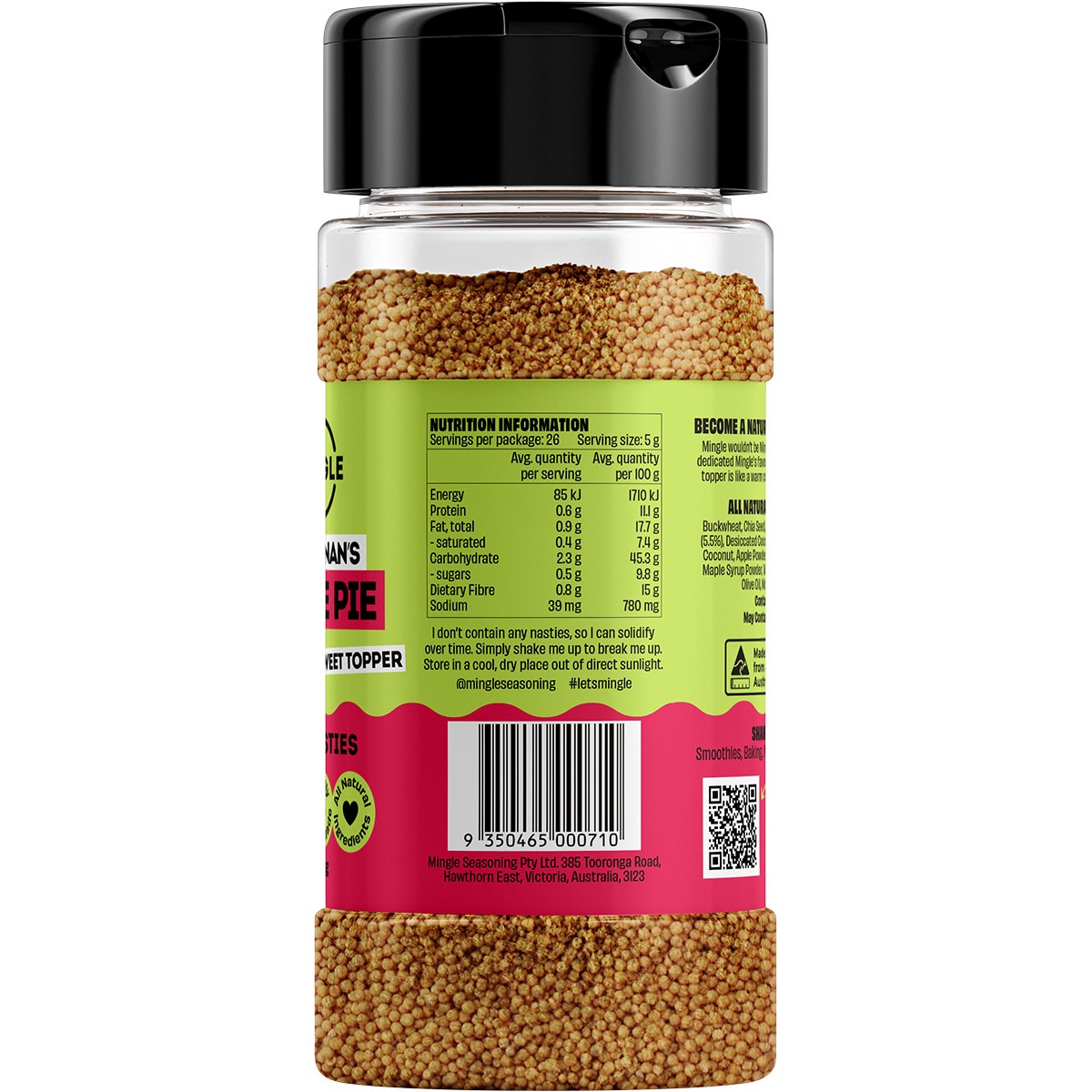 Mingle Jord's Nan's Apple Pie All Natural Sweet Topper 130g MINGLE