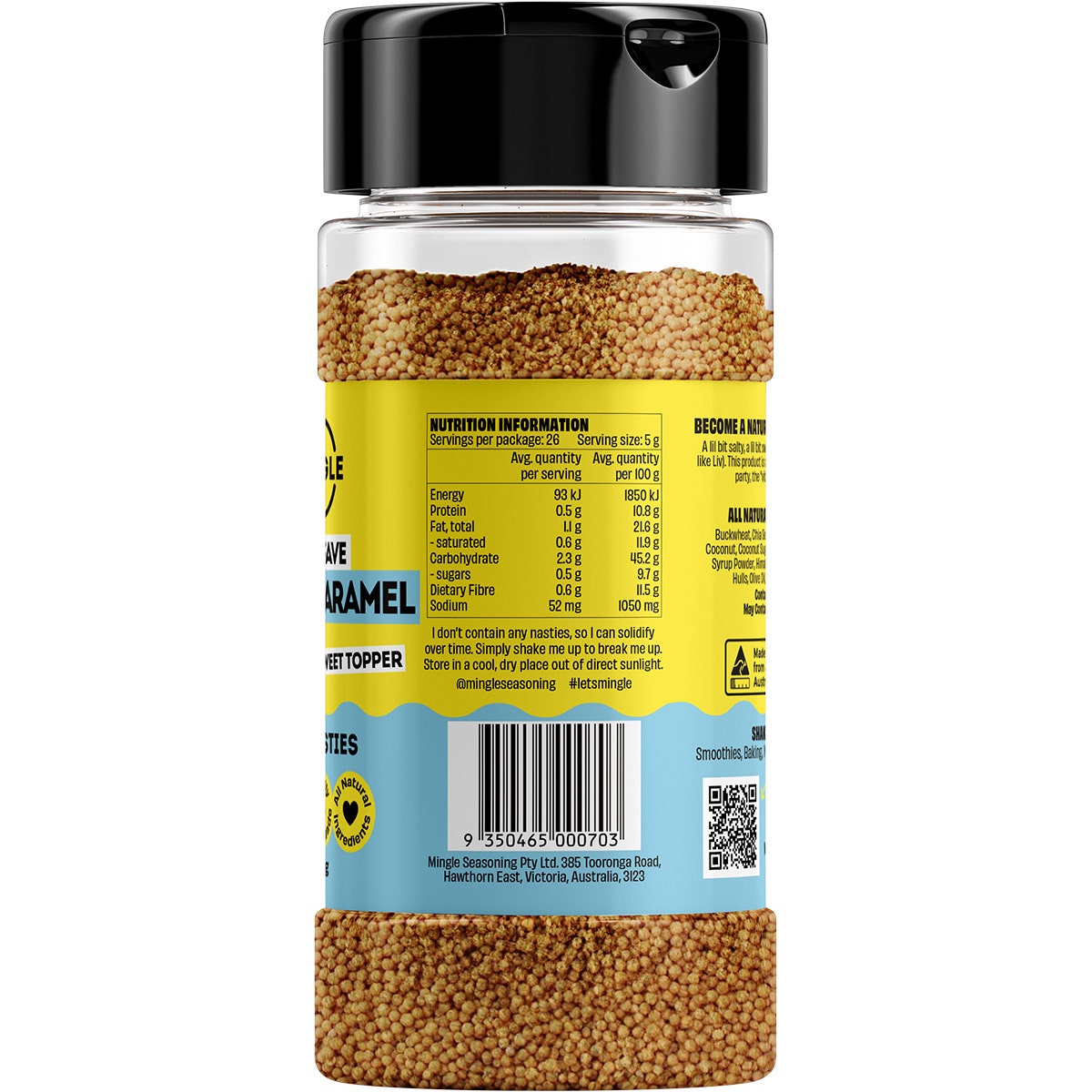 Mingle Liv's Fave Salted Caramel All Natural Sweet Topper 130g - Cutprice Online