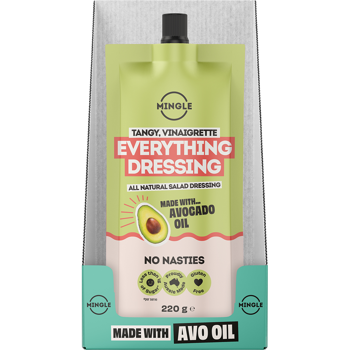 Mingle Everything All Natural Salad Dressing 220g x 8 Pack