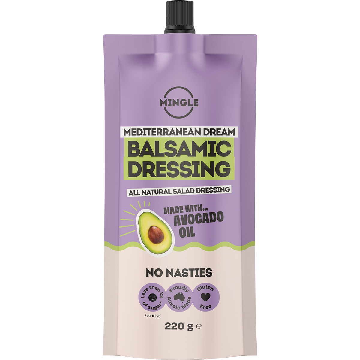 Mingle Balsamic All Natural Salad Dressing 220g x 8 Pack