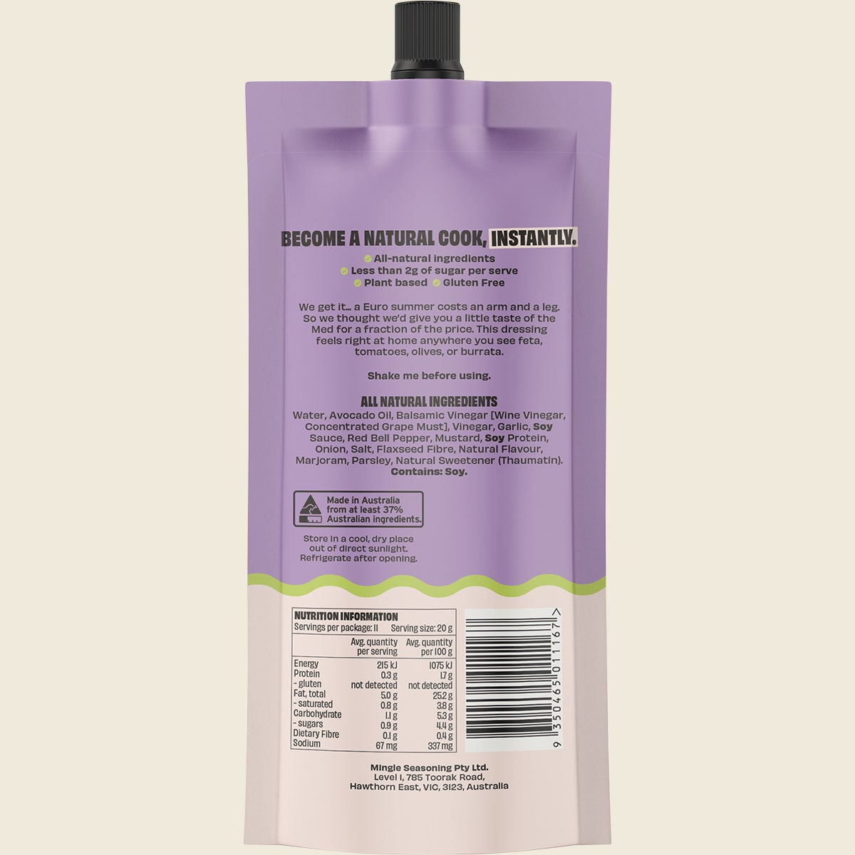 Mingle Balsamic All Natural Salad Dressing 8x220g
