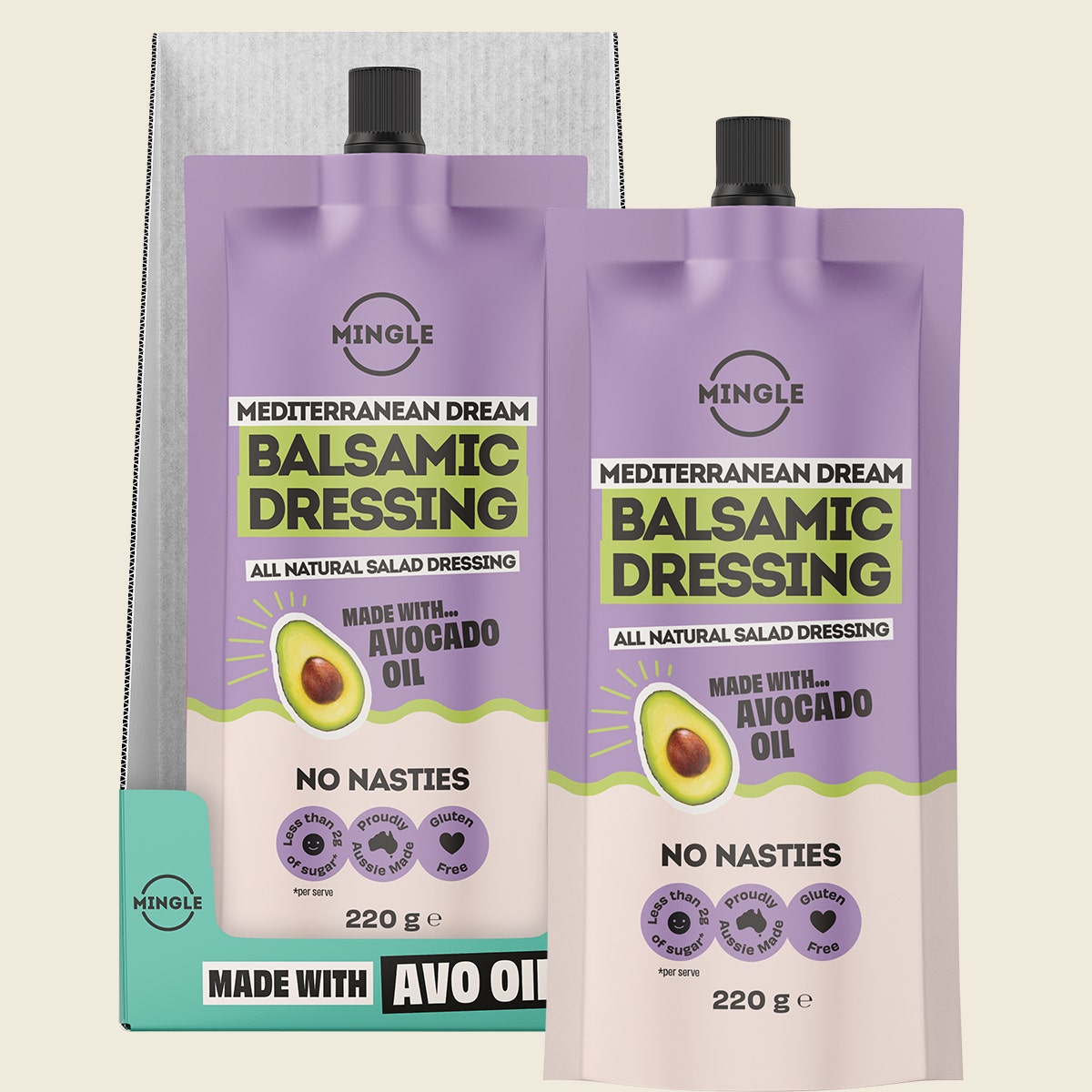 Mingle Balsamic All Natural Salad Dressing 8x220g