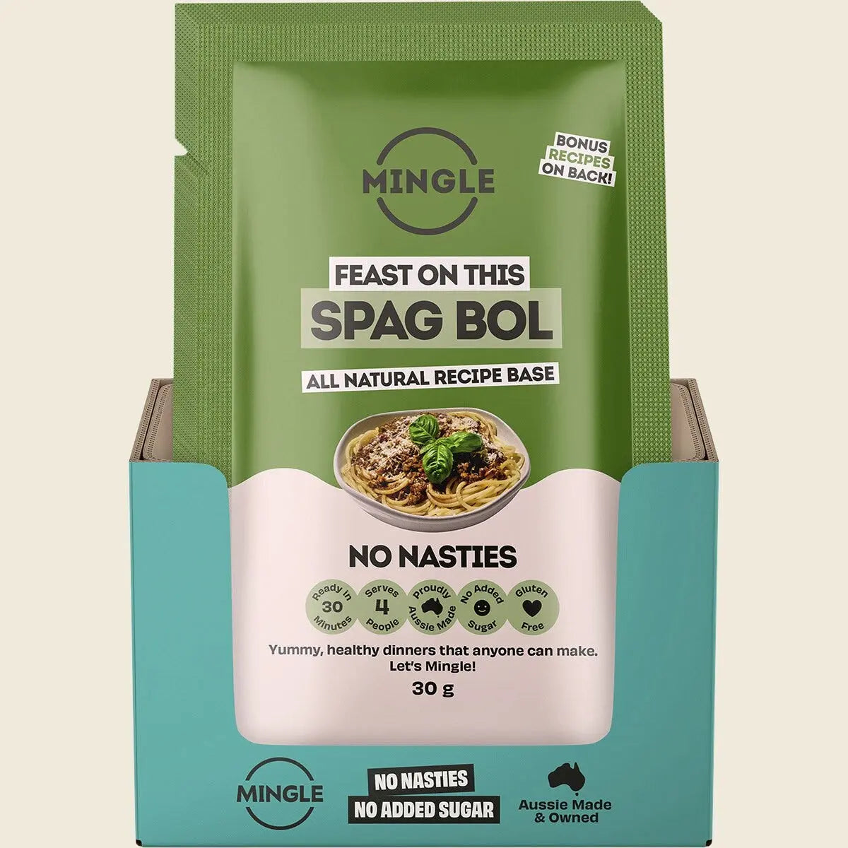 MINGLE Natural Seasoning Blend Spag Bol Speedy-Style 12x30g MINGLE