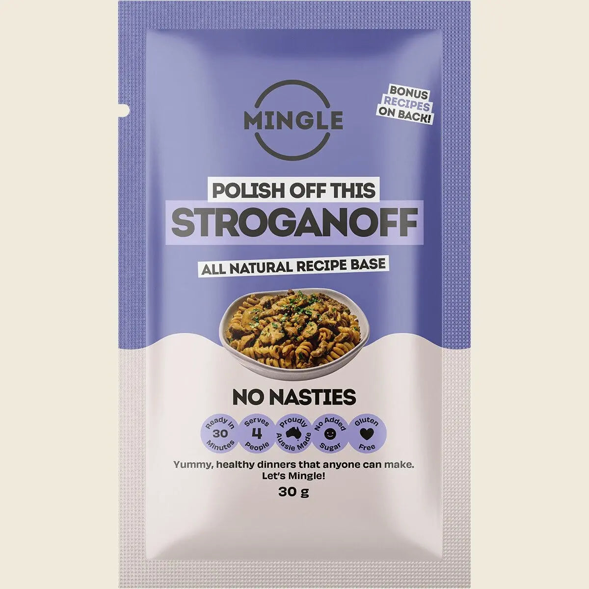 MINGLE Natural Seasoning Blend Hearty Stroganoff 12x30g MINGLE