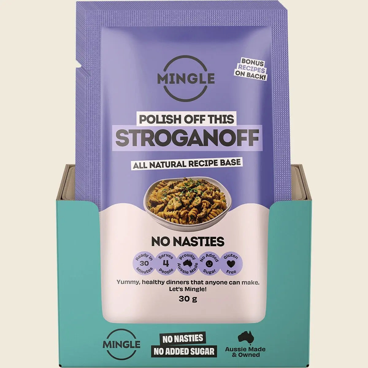 MINGLE Natural Seasoning Blend Hearty Stroganoff 12x30g MINGLE