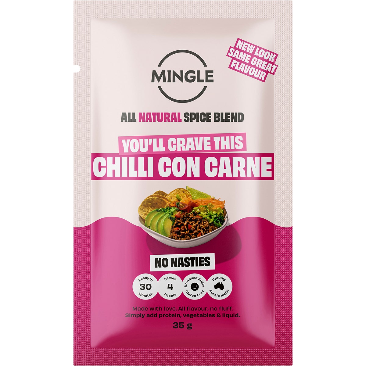 MINGLE Natural Seasoning Blend Chilli Con Carne 12x35g MINGLE