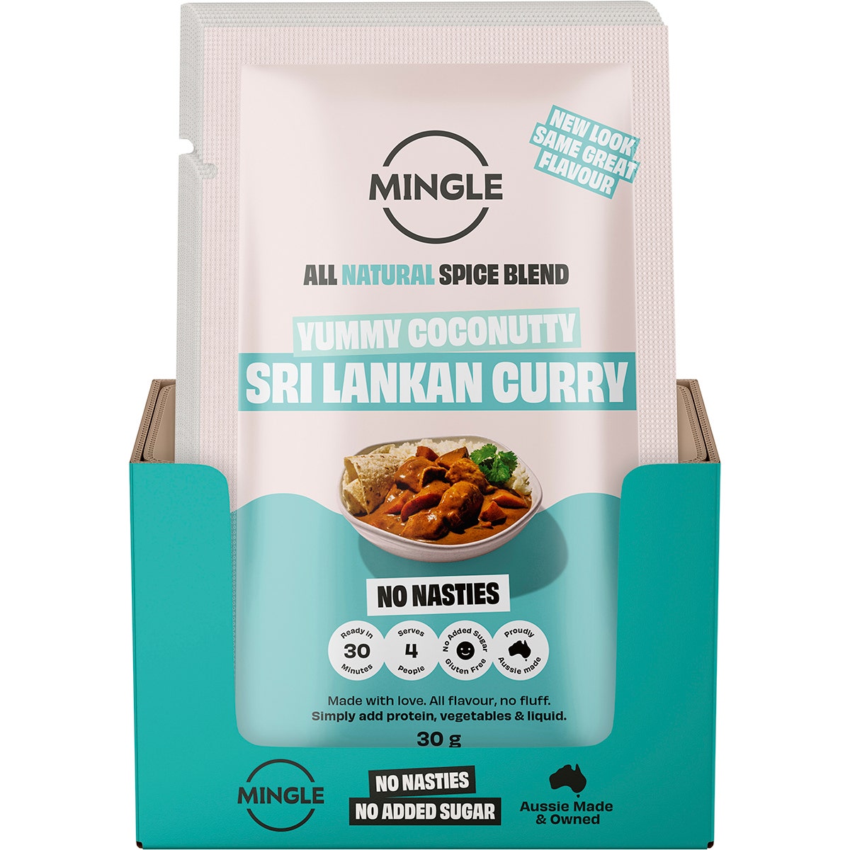MINGLE Natural Seasoning Blend Sri Lankan Curry 12x30g MINGLE
