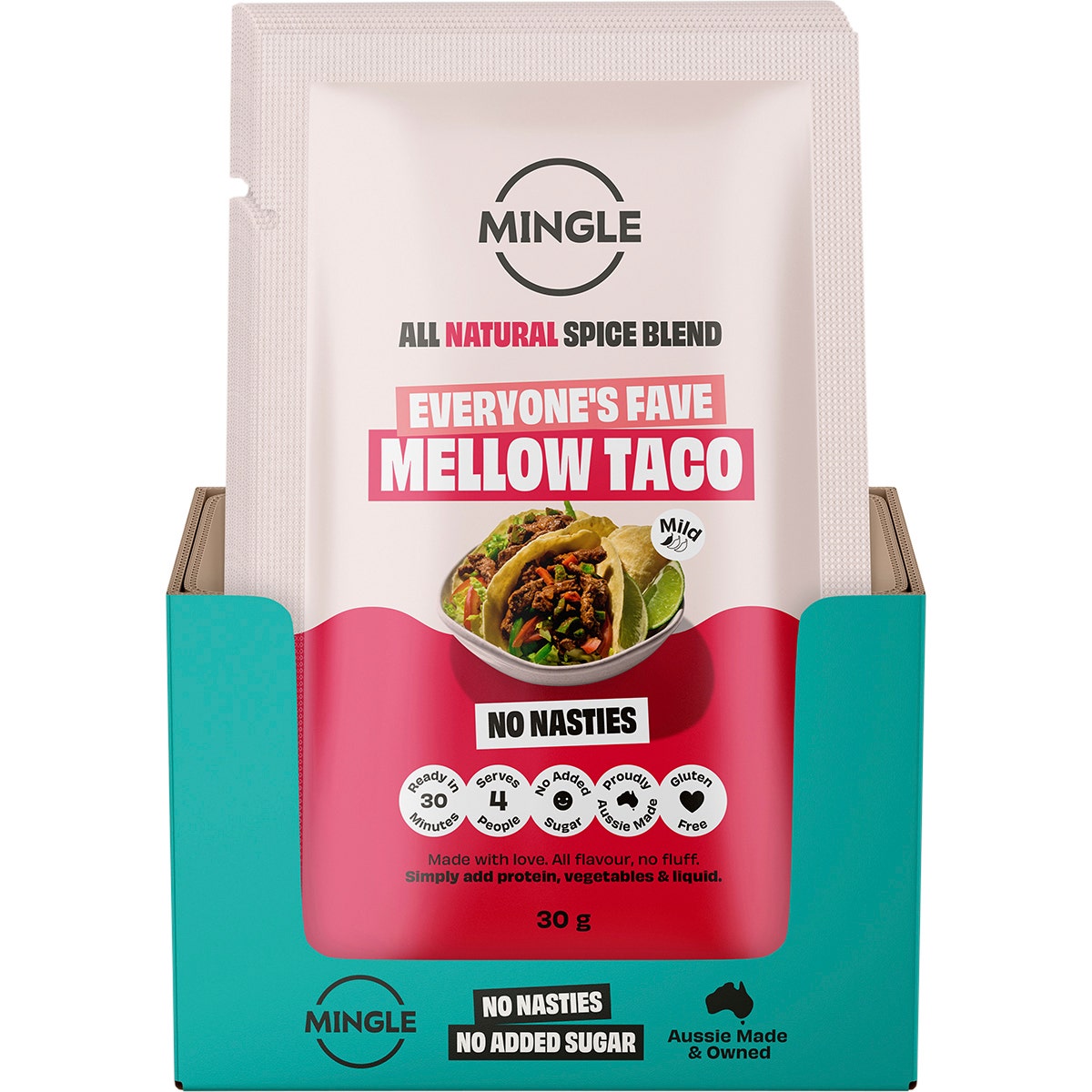 MINGLE Mellow Taco All Natural Recipe Base 12x30g - Cutprice Online
