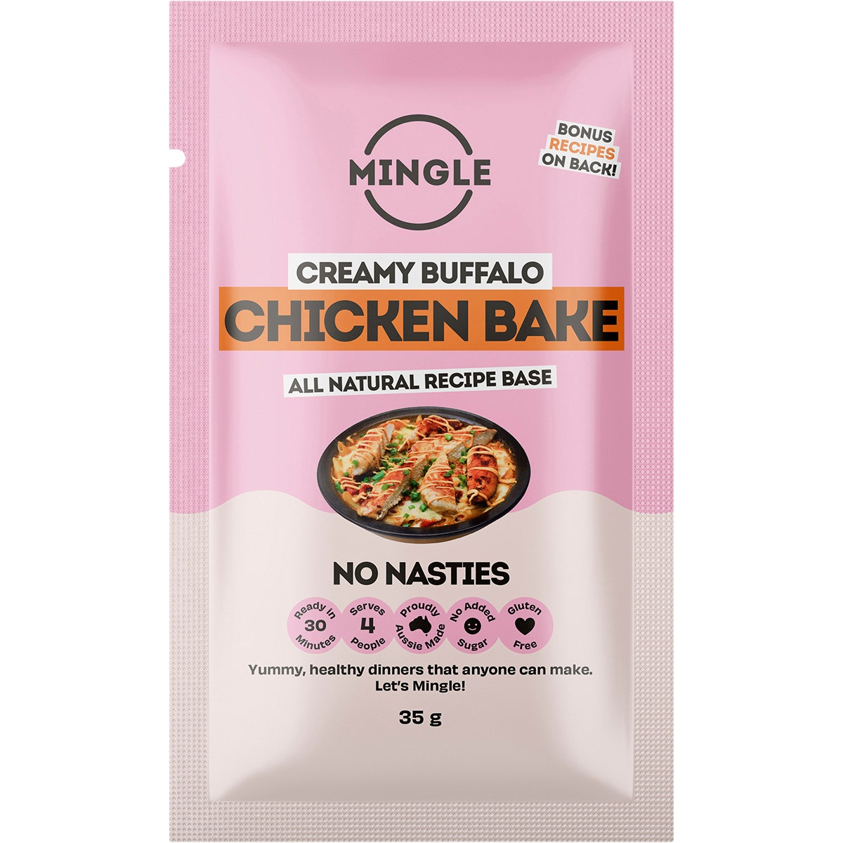 Mingle Buffalo Chicken Bake All Natural Recipe Base 12x35g - Cutprice Online