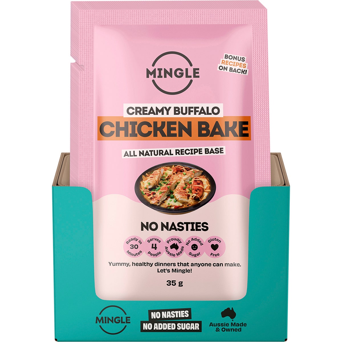 Mingle Buffalo Chicken Bake All Natural Recipe Base 12x35g - Cutprice Online