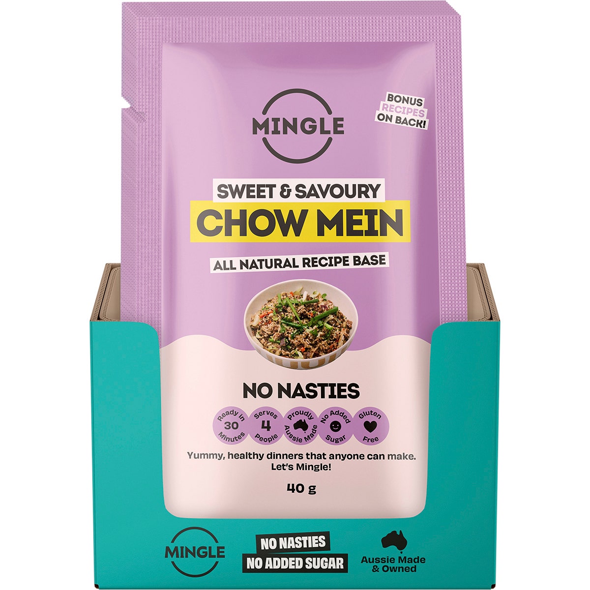 Mingle Chow Mein All Natural Recipe Base 12x40g - Cutprice Online