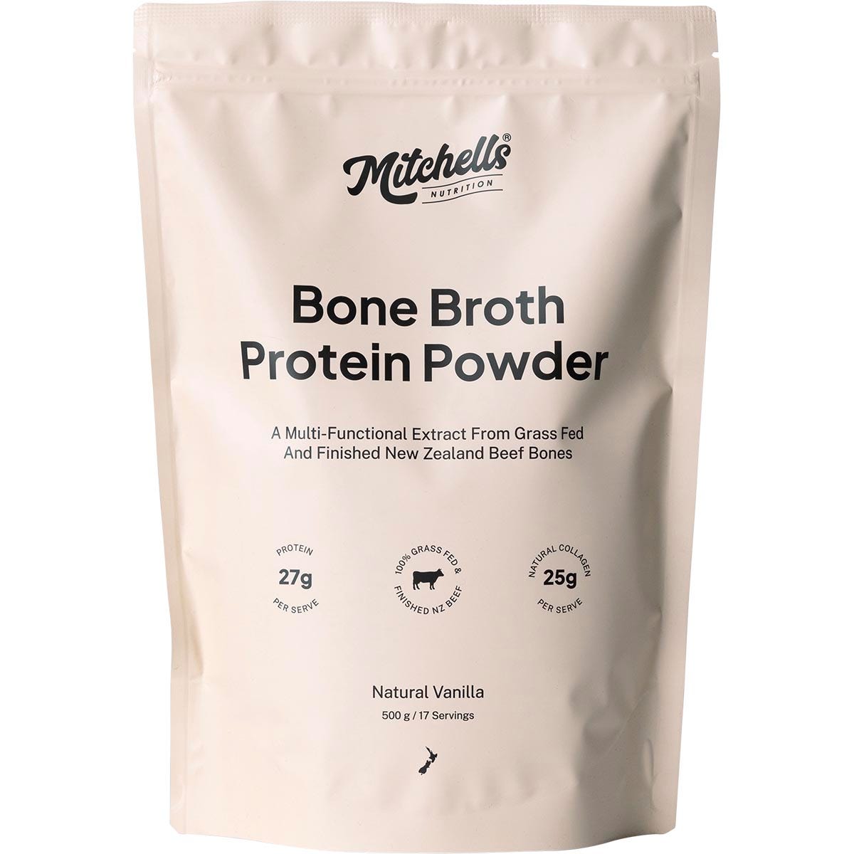 Mitchells Nutrition Bone Broth Protein Powder Vanilla 500g - Cutprice Online