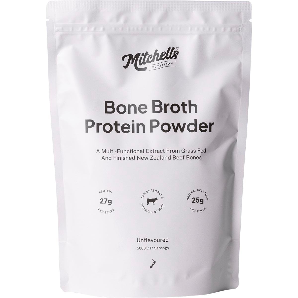 Mitchells Nutrition Bone Broth Protein Powder Unflavoured 500g - Cutprice Online
