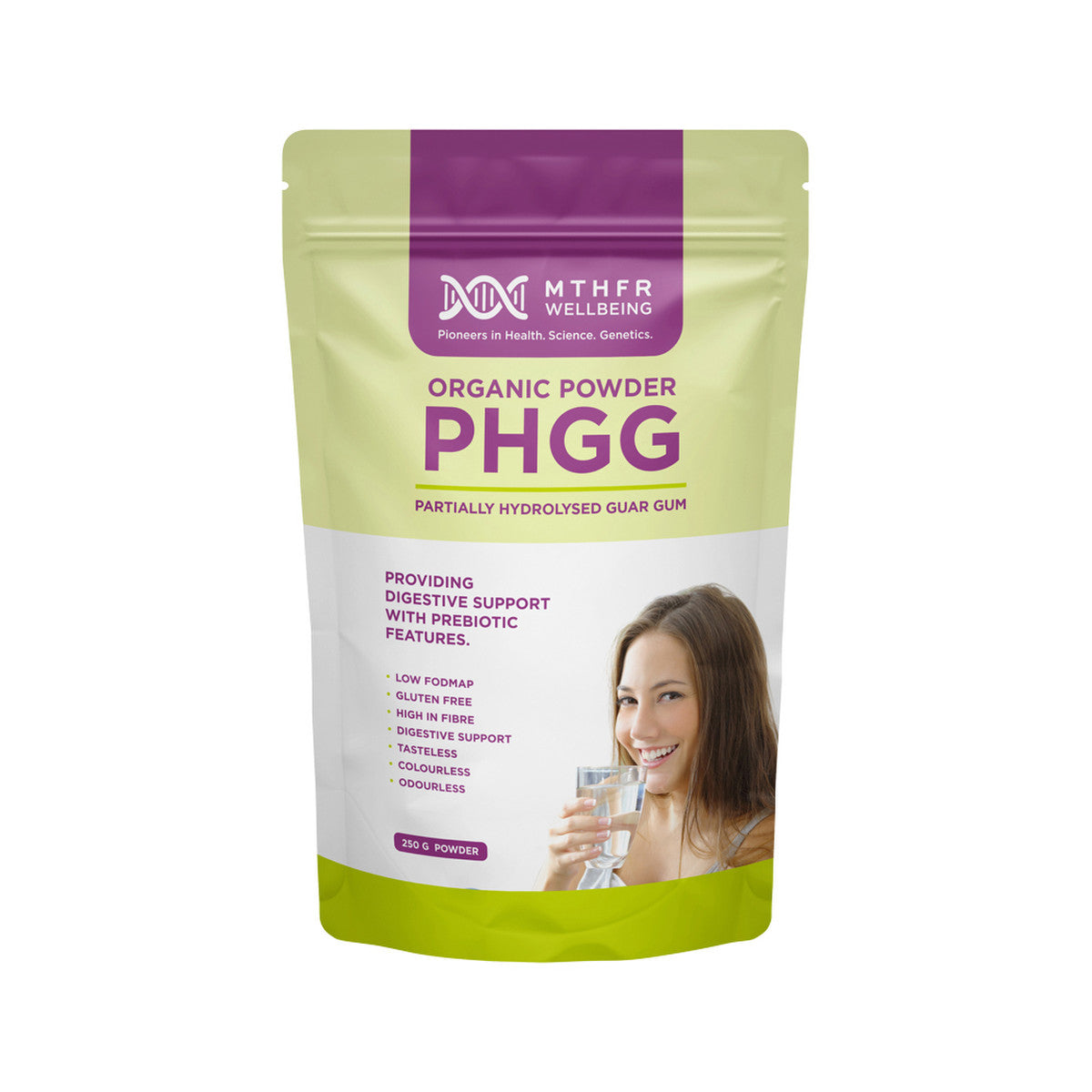 MTHFR Wellbeing Organic PHGG (Partially Hydrolysed Guar Gum) 250g - Cutprice Online