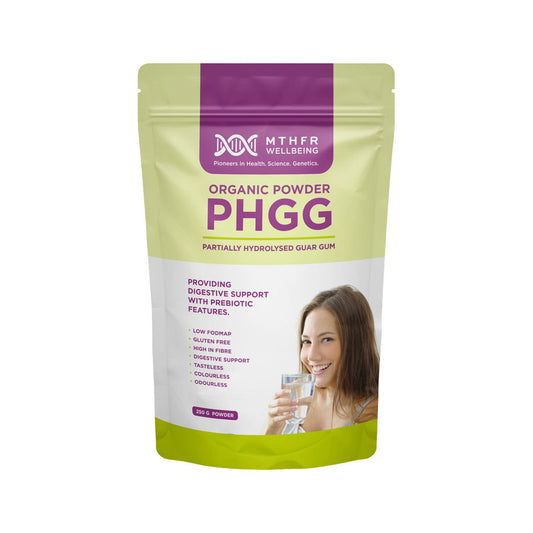 MTHFR Wellbeing Organic PHGG (Partially Hydrolysed Guar Gum) 250g - Cutprice Online