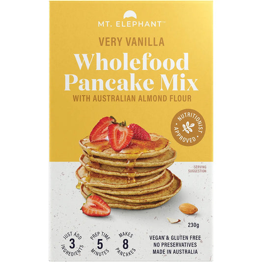 MT. ELEPHANT Wholefood Pancake Mix Very Vanilla 230g - Cutprice Online