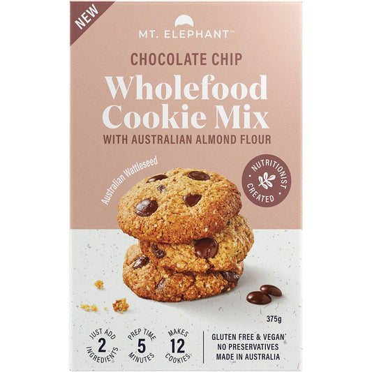 MT. ELEPHANT Wholefood Cookie Mix Chocolate Chip 5x375g - Cutprice Online