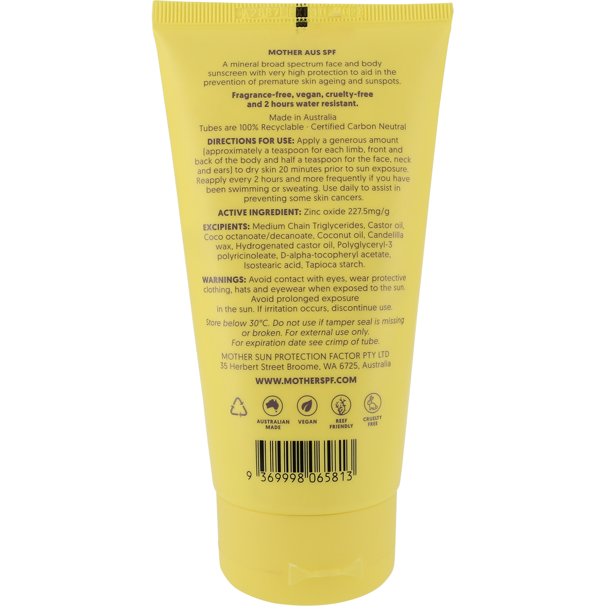 Mother SPF Mineral Sunscreen SPF50+ 120g