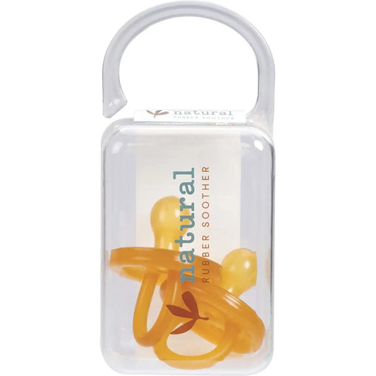 NATURAL RUBBER SOOTHERS Soother - Twin Pack Medium Rounded (3-6 Mths) 2 NATURAL RUBBER