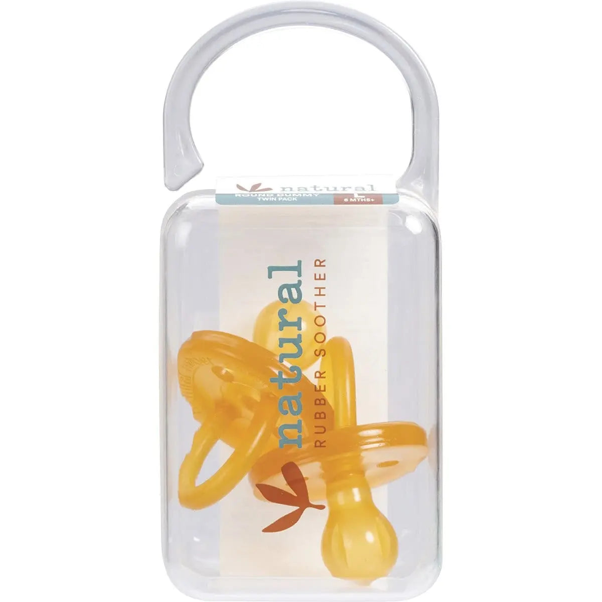 NATURAL RUBBER SOOTHERS Soother - Twin Pack Large Rounded (6 Mths +) 2 NATURAL RUBBER