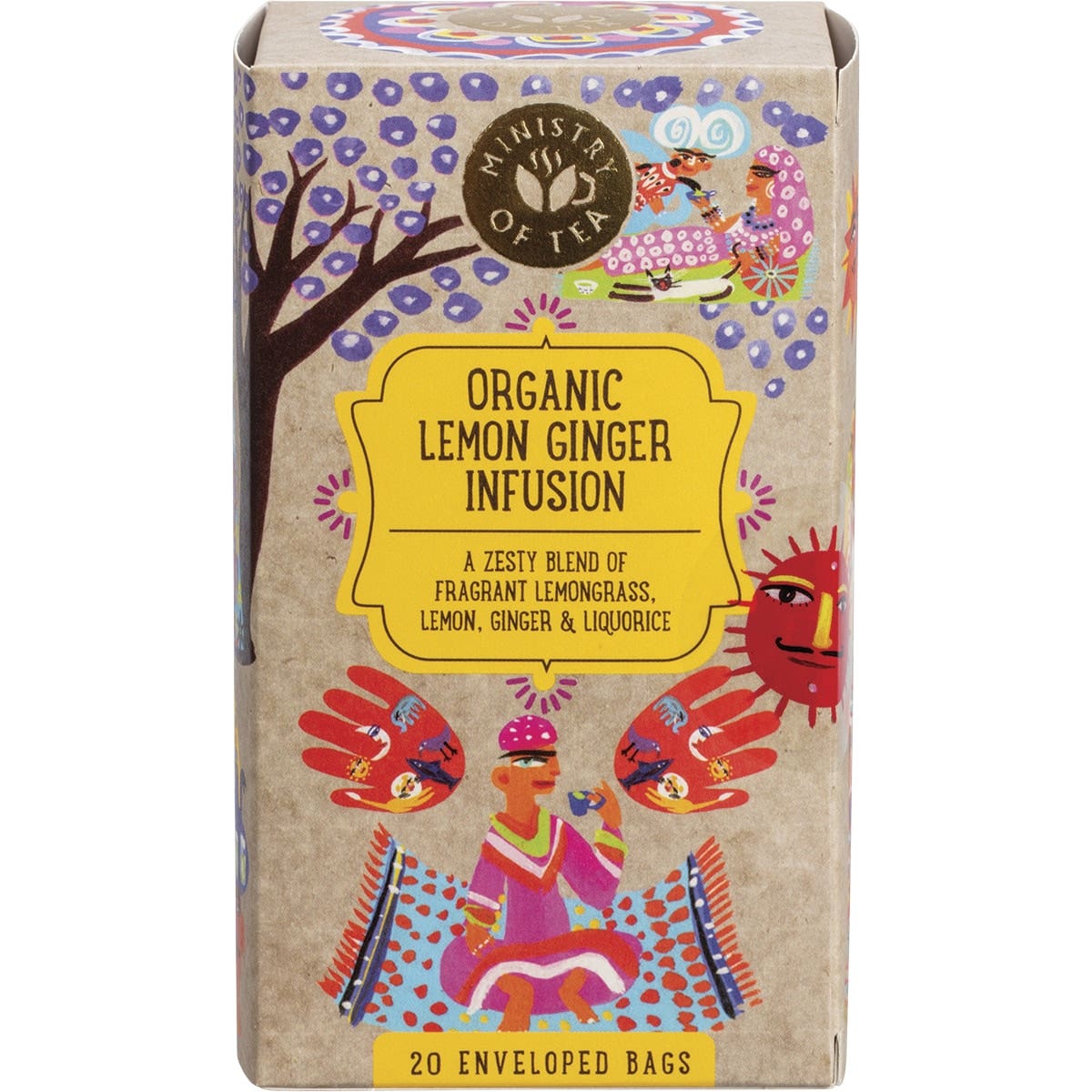 MINISTRY OF TEA Herbal Tea Bags Lemon & Ginger Infusion 20 - Cutprice Online