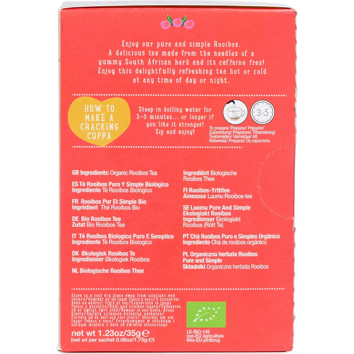 MINISTRY OF TEA Herbal Tea Bags Rooibos Pure & Simple 20 MINISTRY OF TEA
