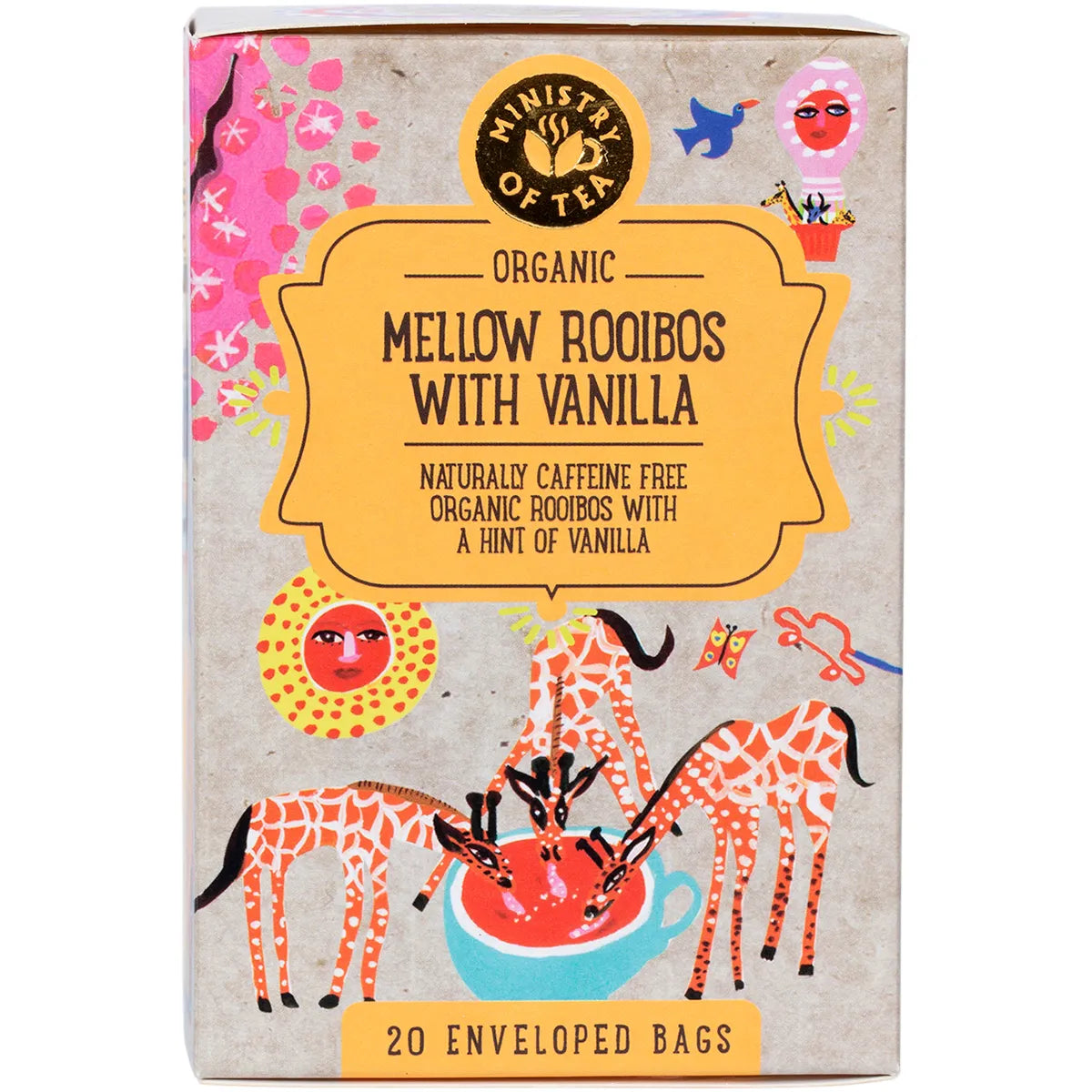 MINISTRY OF TEA Organic Mellow Rooibos with Vanilla Tea Bags 20pk - Cutprice Online