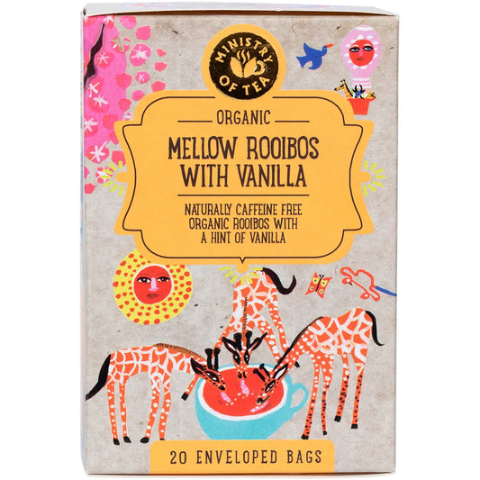 MINISTRY OF TEA Organic Mellow Rooibos with Vanilla Tea Bags 20pk - Cutprice Online