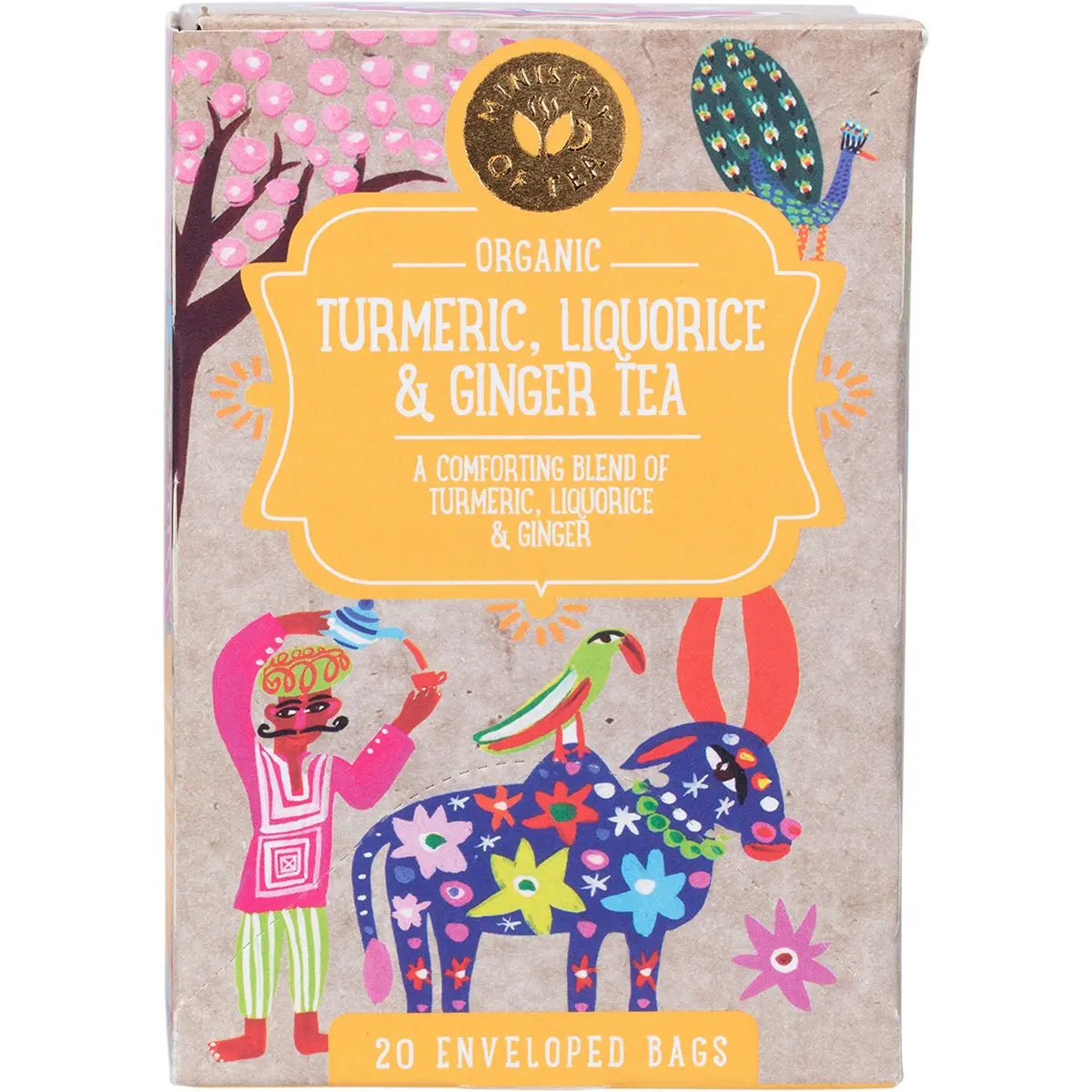 MINISTRY OF TEA Organic Turmeric, Liquorice & Ginger Tea Tea Bags 20pk MINISTRY OF TEA