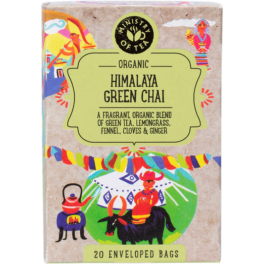 MINISTRY OF TEA Organic Himalaya Green Chai Tea Bags 20pk - Cutprice Online