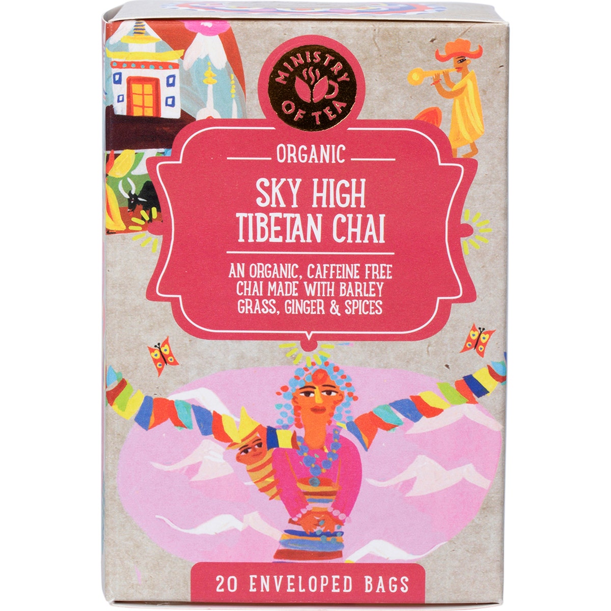 MINISTRY OF TEA Organic Sky High Tibetan Chai Tea Bags 20pk - Cutprice Online