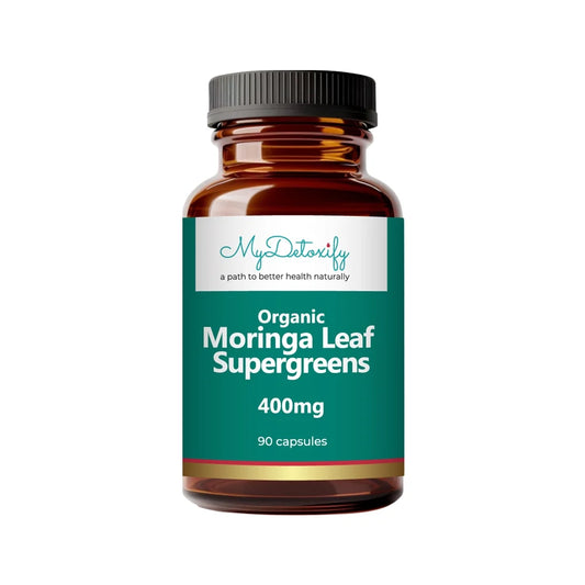 Mydetoxify Organic Moringa Leaf Supergreens 400mg 90c - Cutprice Online