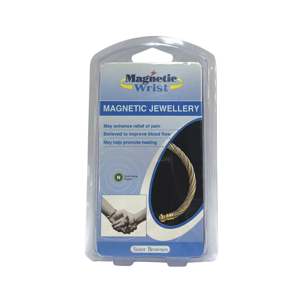 Magnetic Silver & Gold Rope Twist Bangle - Cutprice Online