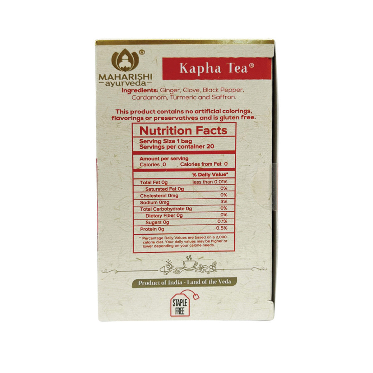 Maharishi Ayurveda Kapha Tea x 20 Tea Bags - Cutprice Online
