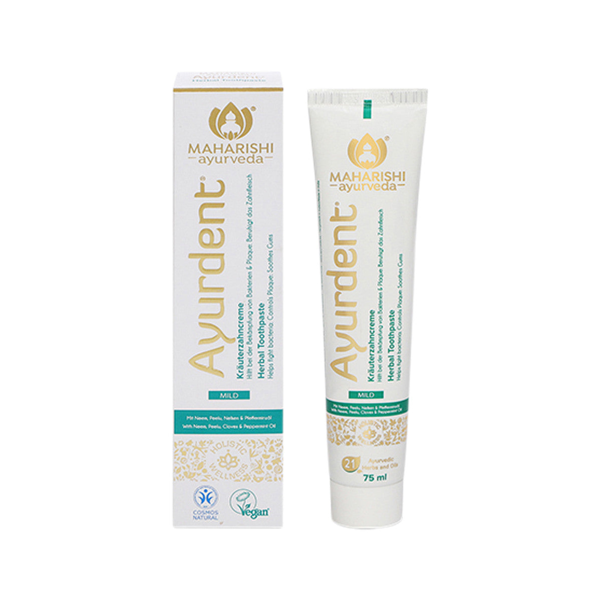 Maharishi Ayurveda Ayurdent Herbal Toothpaste Mild 75ml - Cutprice Online