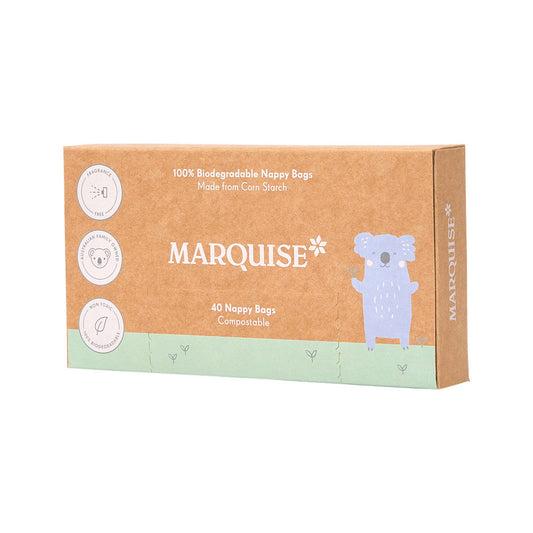 Marquise Nappy Bags Compostable (100% Biodegradable) x 40 Pack - Cutprice Online