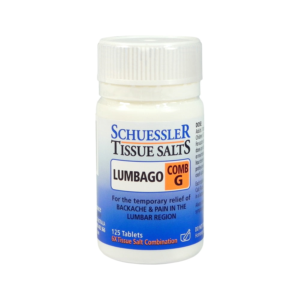 Martin & Pleasance Schuessler Tissue Salts Comb G (Lumbago) 125t - Cutprice Online